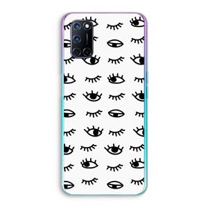 CaseCompany Eye pattern #2: Oppo A92 Transparant Hoesje