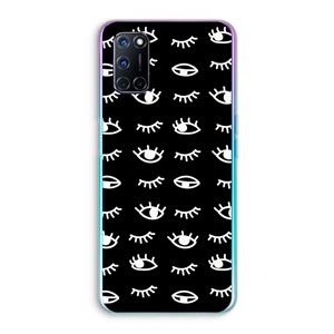 CaseCompany Eye pattern #3: Oppo A92 Transparant Hoesje