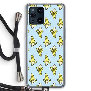 CaseCompany Bananas: Oppo Find X3 Pro Transparant Hoesje met koord