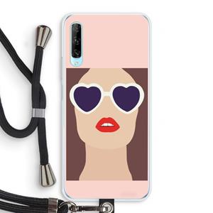 CaseCompany Red lips: Huawei P Smart Pro Transparant Hoesje met koord
