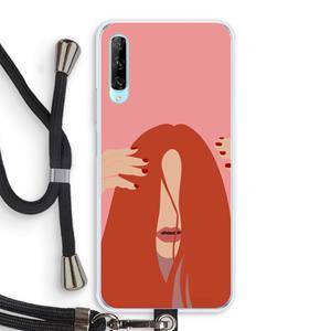 CaseCompany Woke up like this: Huawei P Smart Pro Transparant Hoesje met koord