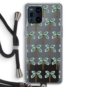 CaseCompany Paradise: Oppo Find X3 Pro Transparant Hoesje met koord