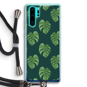 CaseCompany Monstera leaves: Huawei P30 Pro Transparant Hoesje met koord