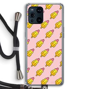 CaseCompany Waterijsjes: Oppo Find X3 Pro Transparant Hoesje met koord