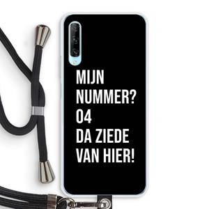 CaseCompany Da ziede van hier - Zwart: Huawei P Smart Pro Transparant Hoesje met koord