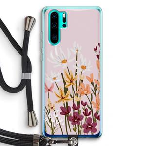 CaseCompany Painted wildflowers: Huawei P30 Pro Transparant Hoesje met koord