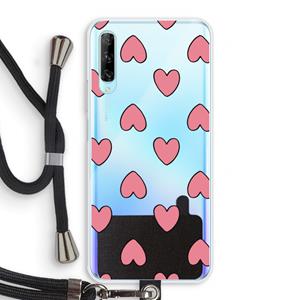 CaseCompany Ondersteboven verliefd: Huawei P Smart Pro Transparant Hoesje met koord