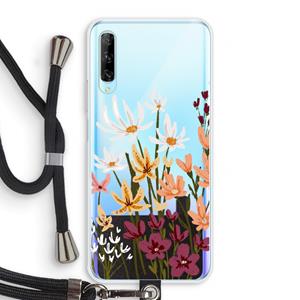 CaseCompany Painted wildflowers: Huawei P Smart Pro Transparant Hoesje met koord