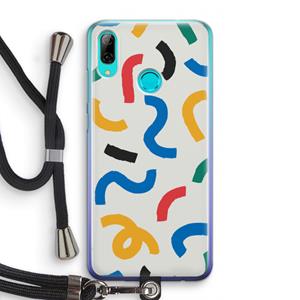 CaseCompany Illustratieve pop 2: Huawei P Smart (2019) Transparant Hoesje met koord