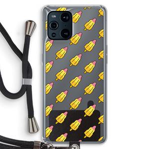 CaseCompany Waterijsjes: Oppo Find X3 Pro Transparant Hoesje met koord