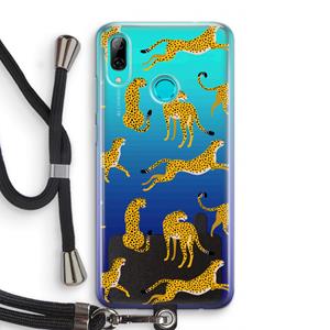 CaseCompany Luipaard: Huawei P Smart (2019) Transparant Hoesje met koord