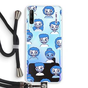 CaseCompany Gezichtjes: Huawei P Smart Pro Transparant Hoesje met koord