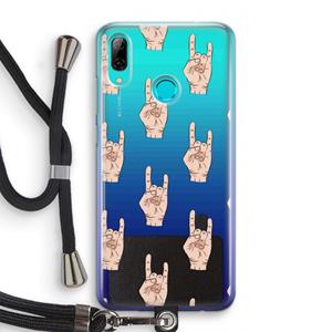 CaseCompany Rock: Huawei P Smart (2019) Transparant Hoesje met koord