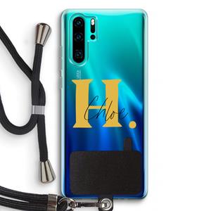 CaseCompany Amber Script: Huawei P30 Pro Transparant Hoesje met koord