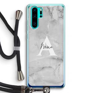 CaseCompany Ivory Marble: Huawei P30 Pro Transparant Hoesje met koord