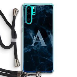 CaseCompany Midnight Marble: Huawei P30 Pro Transparant Hoesje met koord