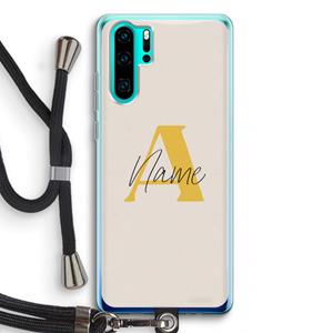 CaseCompany Amber Script: Huawei P30 Pro Transparant Hoesje met koord