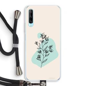 CaseCompany Violets are blue: Huawei P Smart Pro Transparant Hoesje met koord