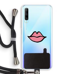 CaseCompany Kusje: Huawei P Smart Pro Transparant Hoesje met koord