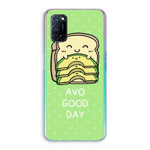 CaseCompany Avo Good Day: Oppo A92 Transparant Hoesje