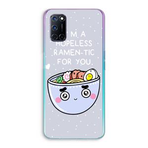 CaseCompany I'm A Hopeless Ramen-Tic For You: Oppo A92 Transparant Hoesje