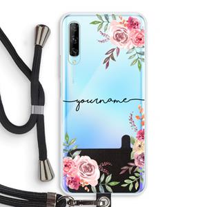 CaseCompany Rozen: Huawei P Smart Pro Transparant Hoesje met koord