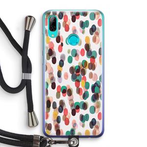CaseCompany Tropical Dots: Huawei P Smart (2019) Transparant Hoesje met koord