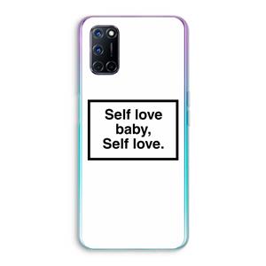CaseCompany Self love: Oppo A92 Transparant Hoesje
