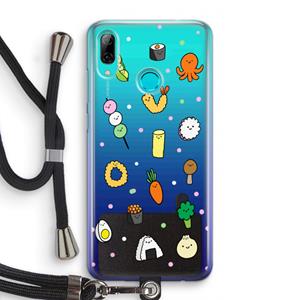 CaseCompany Happy bento friends: Huawei P Smart (2019) Transparant Hoesje met koord