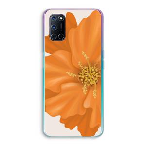 CaseCompany Orange Ellila flower: Oppo A92 Transparant Hoesje