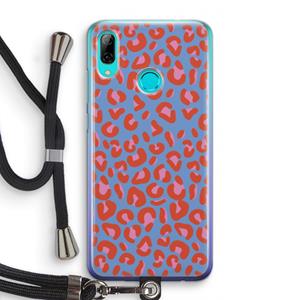 CaseCompany Leopard blue: Huawei P Smart (2019) Transparant Hoesje met koord