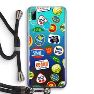 CaseCompany Fruitsticker: Huawei P Smart (2019) Transparant Hoesje met koord