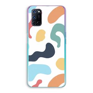 CaseCompany Memphis Shapes Blue: Oppo A92 Transparant Hoesje