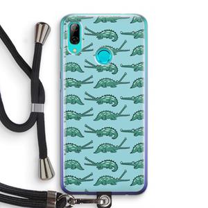 CaseCompany Kroko: Huawei P Smart (2019) Transparant Hoesje met koord