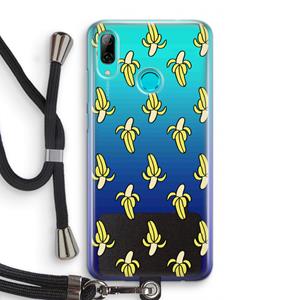 CaseCompany Bananas: Huawei P Smart (2019) Transparant Hoesje met koord