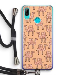 CaseCompany Kameel: Huawei P Smart (2019) Transparant Hoesje met koord