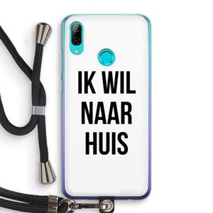 CaseCompany Ik wil naar huis: Huawei P Smart (2019) Transparant Hoesje met koord