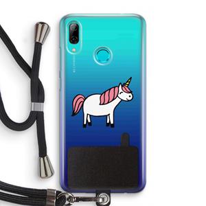 CaseCompany Eenhoorn: Huawei P Smart (2019) Transparant Hoesje met koord