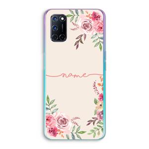 CaseCompany Rozen: Oppo A92 Transparant Hoesje