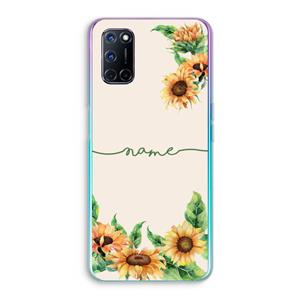 CaseCompany Zonnebloemen: Oppo A92 Transparant Hoesje