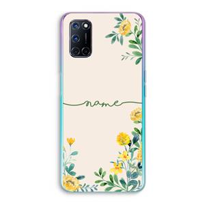 CaseCompany Gele bloemen: Oppo A92 Transparant Hoesje