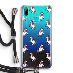 CaseCompany Eenhoorns overal: Huawei P Smart (2019) Transparant Hoesje met koord