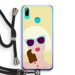 CaseCompany Ice cream: Huawei P Smart (2019) Transparant Hoesje met koord