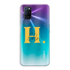 CaseCompany Amber Script: Oppo A92 Transparant Hoesje