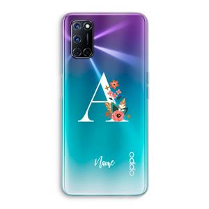 CaseCompany Pink Bouquet: Oppo A92 Transparant Hoesje