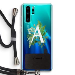CaseCompany Green Brush: Huawei P30 Pro Transparant Hoesje met koord