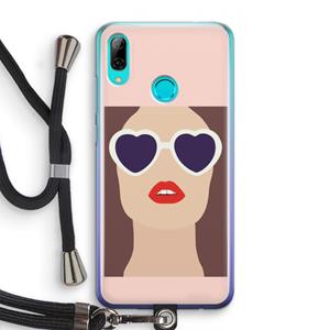 CaseCompany Red lips: Huawei P Smart (2019) Transparant Hoesje met koord