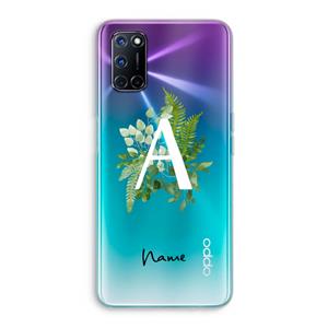 CaseCompany Green Brush: Oppo A92 Transparant Hoesje