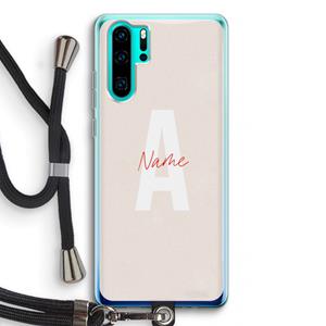 CaseCompany Strawberry Milkshake: Huawei P30 Pro Transparant Hoesje met koord