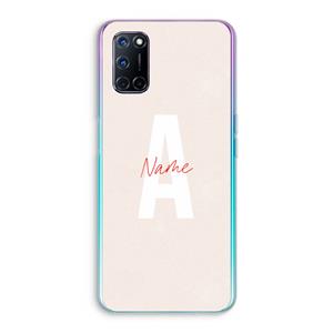 CaseCompany Strawberry Milkshake: Oppo A92 Transparant Hoesje